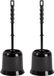 Plasticforte Wc Borstel - 2x - met houder - zwart - kunststof - toiletborstel - 37 cm