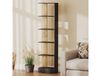 HOMCOM Bibliothèque Étagère de Rangement avec 5 Compartiments Ouverts 45 x 21 x 170 cm Noir et Chêne
