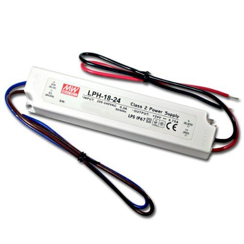 Mean Well LED transformator 24 V, 0,75 A, 18 W, IP67 - 4260314055851