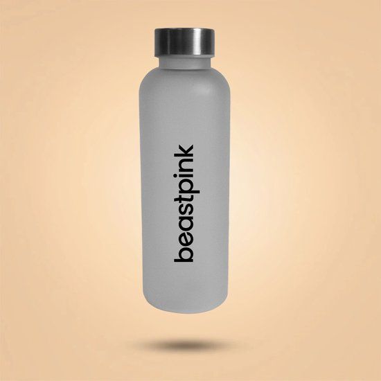 BeastPink GymBeam Dorststopfles Wit 500 ml BeastPink Grijs