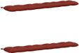 vidaXL Bankkussens VIANEN 2 stuks 100% Polyester Rood 200 x 30 x 12 cm