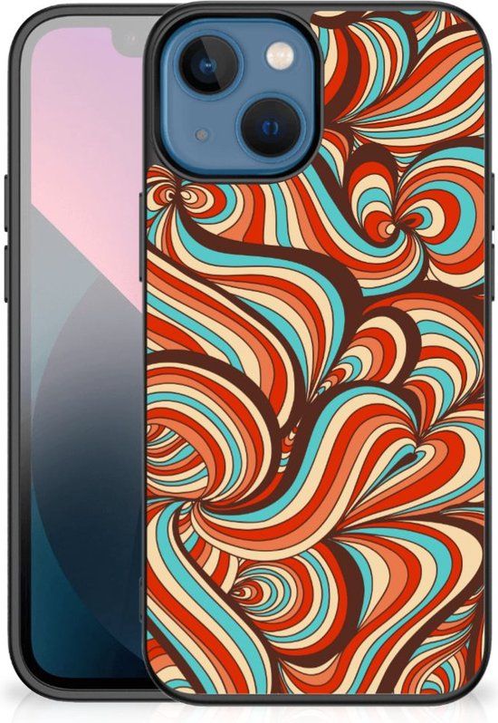 B2Ctelecom Back Case Siliconen Hoesje Apple iPhone 13 mini - Multi Retro - B2Ctelecom