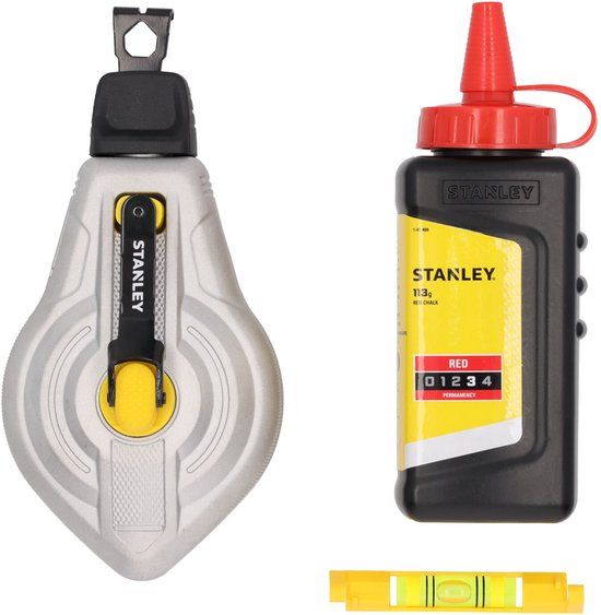 Stanley Handgereedschap Stanley STHT47612-0 Slaglijnmolenkit (6:1 alu + rood + waterpas)