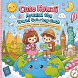 Cute Kawaii Around the World Coloring Book