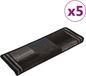 vidaXL Zelfklevende Trapmatten - Set van 5 - 65x21x4 cm - Zwart en Grijs