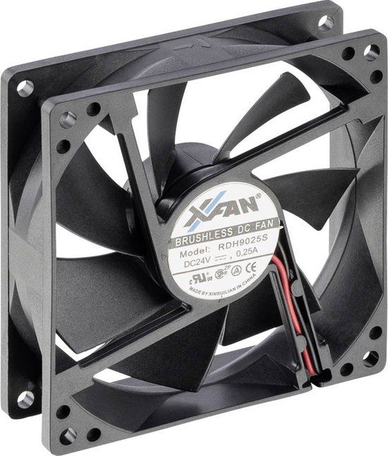 X-Fan RDH9025S Axiaalventilator 24 V/DC 103.2 m³/h (l x b x h) 92 x 92 x 25 mm