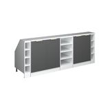 Vicco R-Line Keukenkast voor schuine wand – 210 cm Set van 5 kastrompen 60 cm diepte Antraciet-goud