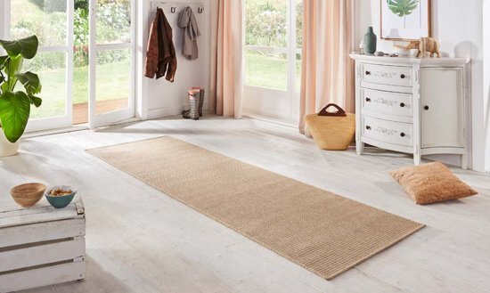 BT Carpet Loper Binnen & Buiten Sisal Look 103532 80x150 cm Beige