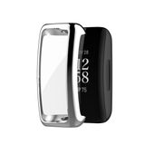 Wigento Fitbit Inspire 3 TPU horlogekast met zilverkleurige coating
