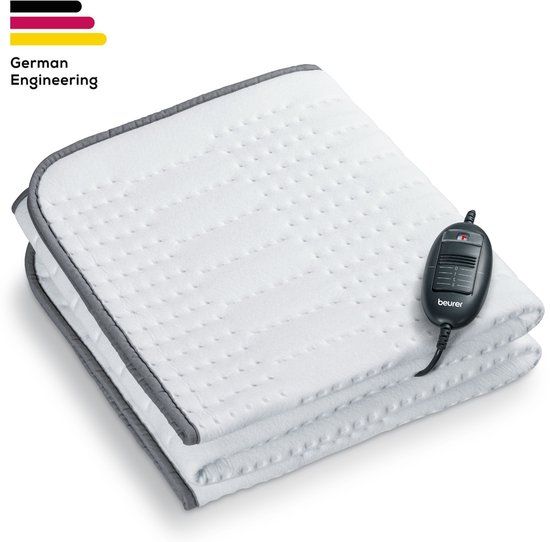 Beurer Elektrische deken Premium - Elektrische onderdeken 1 persoons 150x80cm - Wit