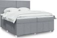 Maison Exclusive - Sommier à lattes de lit avec matelas Gris clair 200x200cm Tissu