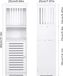 Meuble de salle de bain - Meuble de rangement étroit - 1 porte, 3 étagères - PVC/plastique - Convient pour salle de bain, cuisine, salon - Style moderne - Blanc