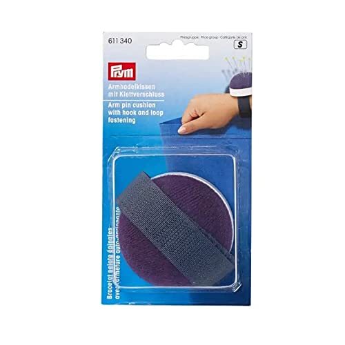 prym 611340 - Speldenkussen armband met klittensluitriemen, Blauw, 1 maat