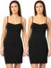 Merry Style Dames Onderjurk - 2-Pack - Zwart/Zwart (2Pack) - 3XL