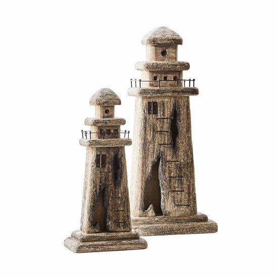 LOBERON Siervuurtoren set van 2 Bourgneuf bruin/zwart