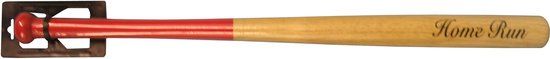 Angel Sports Engelhart Honkbal Bat / Baseball Bat 30 inch – Houten Honkbalknuppel 50 mm Rood/Naturel