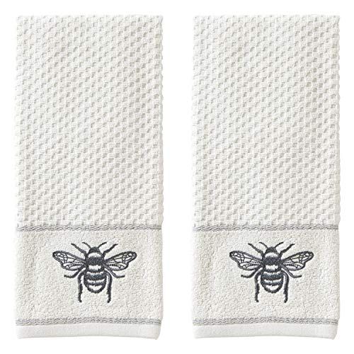 SKL Home Boerderij Bee Handdoek Set - Wit - 16x25