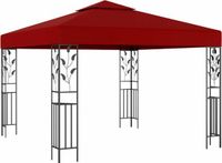 vidaXL Prieel 3x3 m wijnrood