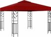 vidaXL Prieel 3x3 m wijnrood