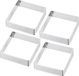 Westmark taartframe 4 dek. – Perfecte taart- en quicheblikken – Uniform bakresultaat dankzij perforatie – Zilver, 7x7 cm