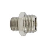 Riegler Dubbele schroefdraad »value line«, G 1/4, G 1/2, SW 24, werkdruk max. 60 bar, bedrijfstemperatuur. Maximale 150 °C, messing vern.