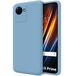 Tumundosmartphone Realme Narzo 50i Prime Blauw Vloeibare Siliconen Beschermhoes