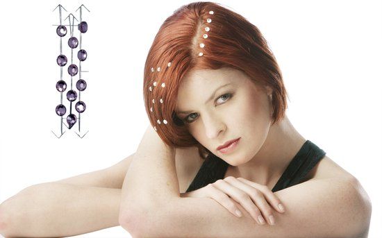 Sillystuff Hair Crystals Light Amethyst - Swarovski Crystal - Light Amethyst - 12 Pieces