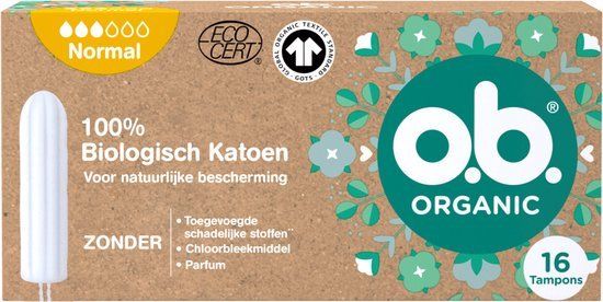 o.b. Organic Cotton Tampons Normal - 16 stuks