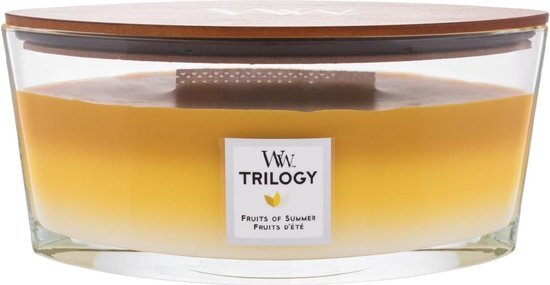 Woodwick Trilogy HearthWick Flame Ellipse geurkaars Large Fruits of Summer