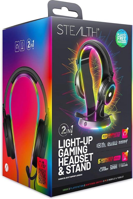 Stealth Light Up Headset & Stand Bundle