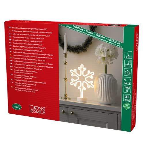 KONSTSMIDE 3077-100 LED Snowflake Warm White LED White