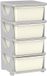 HOMCOM Opbergdozen voor kinderen - PP - 37x37x76cm - Crème