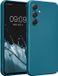 kwmobile metallic telefoonhoesje van TPU - geschikt voor Samsung Galaxy A54 5G - Flexible case voor smartphone - In Metallic carabisch blauw