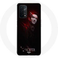 Maniacase Hoesje voor Oppo A74 Lucifer Series zwarte achtergrond