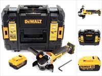 DeWalt DCG 405 NT accu haakse slijper 18V 125 mm borstelloos + 1x accu 4,0 Ah + TSTAK