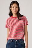 Levi's Favorite T-shirt en Coton - Femme - XS - Rouge / Bliss Stripe True Red