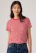 Levi's Favorite T-shirt en Coton - Femme - XS - Rouge / Bliss Stripe True Red