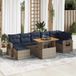Maison Exclusive - Ensemble de meubles de jardin 8 pièces avec canapé et coussins, gris, en polyrotin