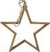 Krist+ Kerstversiering Ster Purpurine Silhouet Ziverachtig Hout Jute (31 x 5,5 x 60 cm)