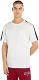 Tommy Hilfiger Heren T-shirt Logo Ss Tee grijs (magneet), maat L, ECRU