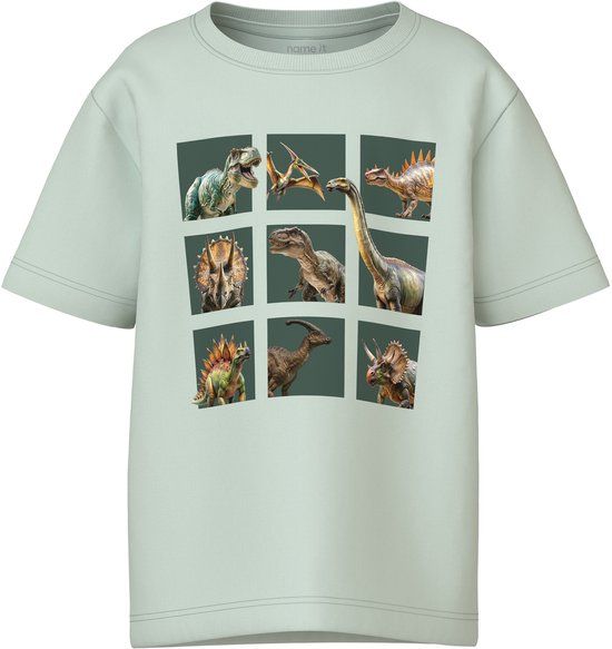 NAME IT Jongens T-shirt Pale Aqua Katoen Ronde hals Korte mouw Maat 86