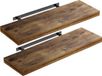 Casaria Étagère murale – 2 pcs 70 cm Chargeable 15kg – Chêne foncé