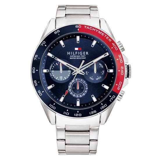 THW Tommy Hilfiger TH1791968 Heren Horloge Blauw Staal Analoog Quartz 46mm