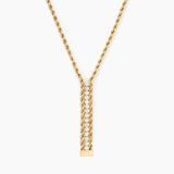 Collier Jerry Or Jaune Oxyde De Zirconium