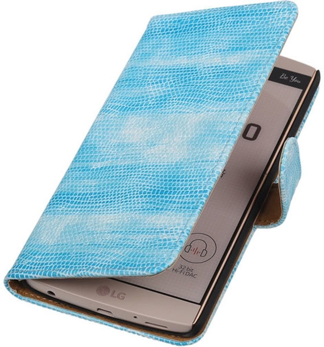 Mini Slang Turquoise Booktype Wallet Hoesje voor LG V10 - Gratis verzending