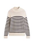 Tommy Hilfiger Heren Bretonse katoenen streep Mock Neck Pullover Trui