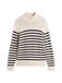 Tommy Hilfiger Heren Bretonse katoenen streep Mock Neck Pullover Trui