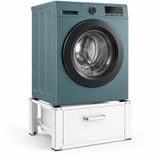 Merkloos Relaxdays Wasmachineonderstel - wit - 63x31x54 cm