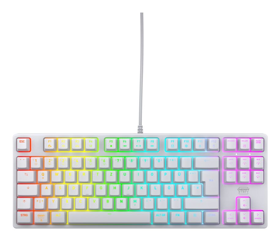 CHERRY K4V2 TKL Gaming USB QWERTZ Duits Wit