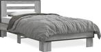 Maison Exclusive - Cadre de lit, gris Sonoma, 75x190 cm, fait de fibre de bois et de métal